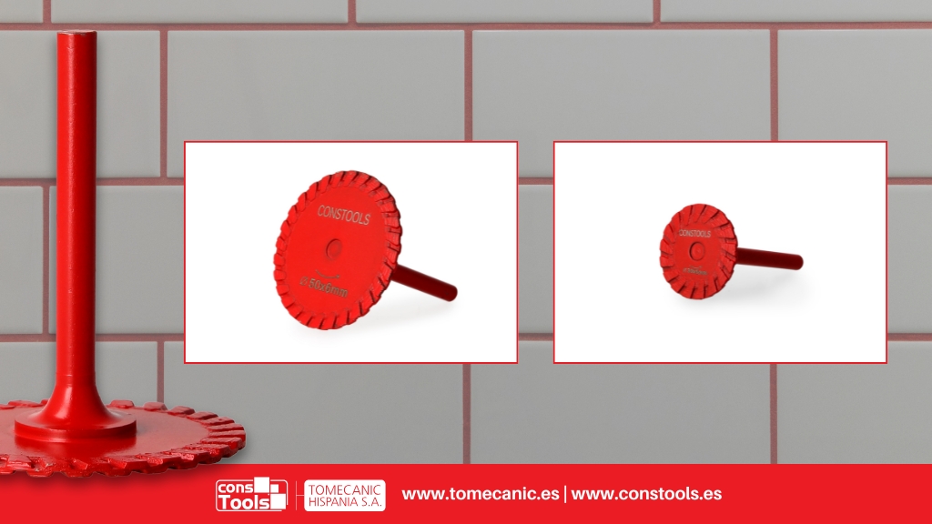 Constools — Tomecanic Hispania S.A. — Mini Disc Max Porcelain compact cutting disc for precise and clean small finishing cuts in construction work.