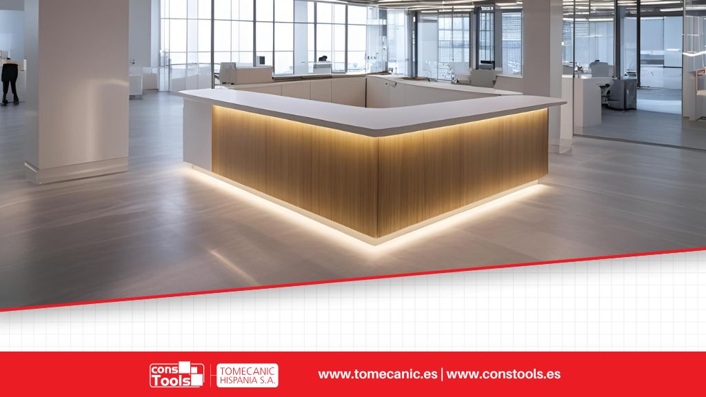 Constools — Tomecanic Hispania S.A. — LED profiles for ceramic installation, providing light, visual safety and elegant finishes