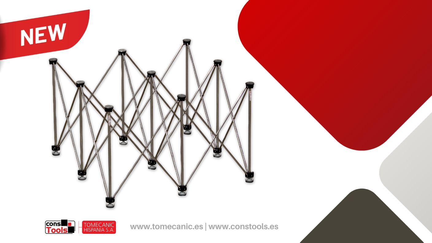 Constools — Tomecanic Hispania S.A. — Folding steel work table for large-format ceramic tiles with adjustable legs