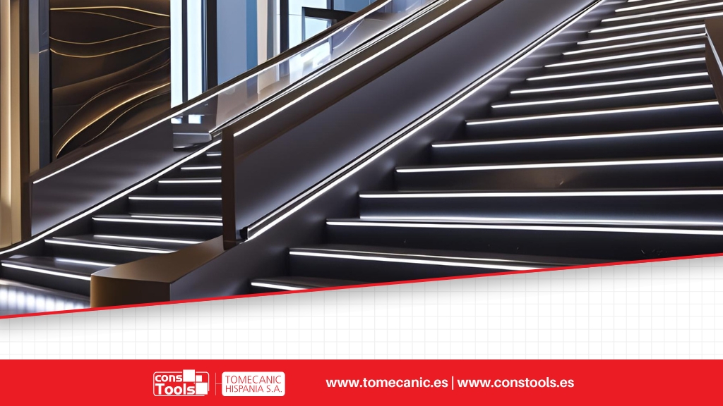 Constools — Tomecanic Hispania S.A. — Anti-slip stair profile with grooved surface and professional finish