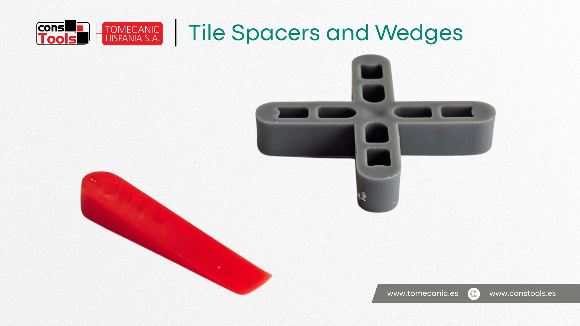 Constools — Tomecanic Hispania S.A. — Tile spacers and wedges for consistent joints, precise alignment and professional ceramic tile installations.