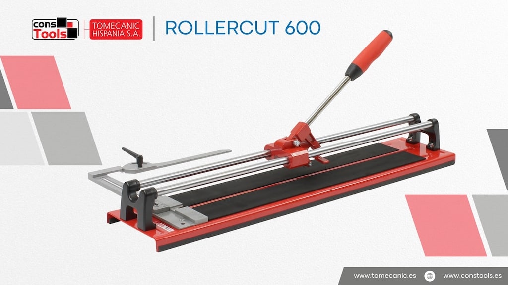 Constools — Tomecanic Hispania S.A. — ROLLERCUT 600 manual tile cutter for precise ceramic and porcelain cutting in professional tiling projects.